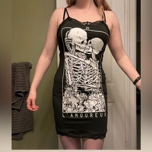 💀💋Skeleton Slip Dress